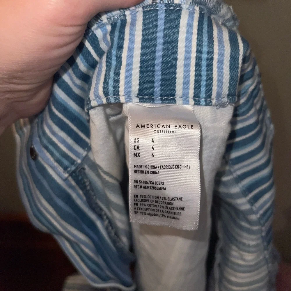 American Eagle Striped Paperbag Shorts - Picture 9 of 9